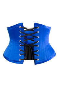 KOBALTBLAUWE SATIJNEN WAIST TRAINING WASPIE UNDERBUST