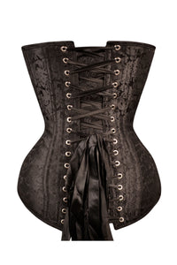 Corset Story CSFT062 Instant Shape Black Brocade Overbust Corset - Longline