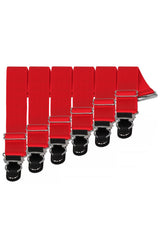 Corset Story SUSPENDER;R;6 6 x Steel Suspender Clips In Red