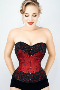 Corset Story C08 Burgundy Satin Couture Corset